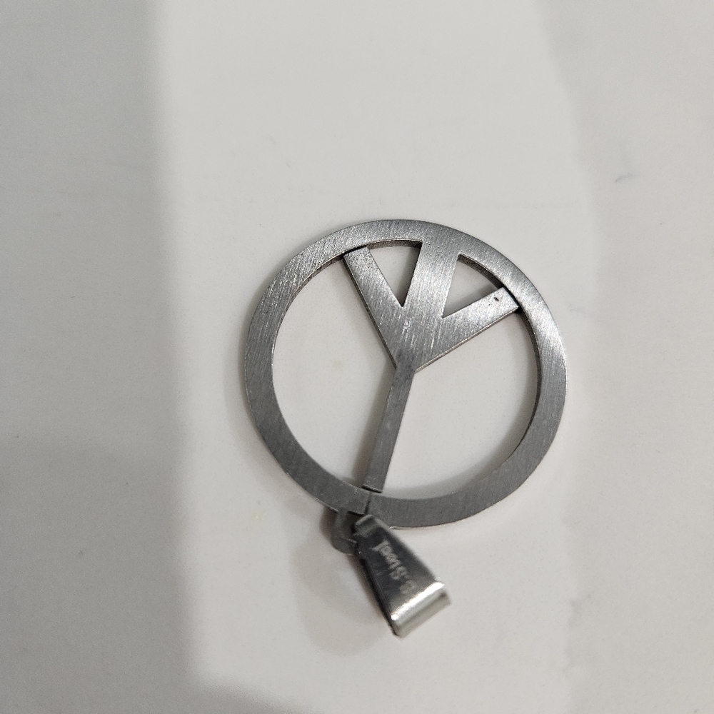 Peace Necklace Sterling Silver Peace Pendant Neck… - image 4